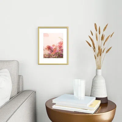 Deny Designs Henrike Schenk - Travel Photography Bougainvillea Flowers In Color Metal Framed Art Print In Gold