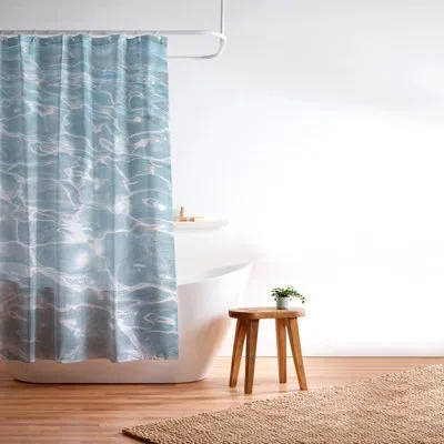Deny Designs Henrike Schenk - Travel Photography Crystal Clear Blue Water Photo Shower Curtain