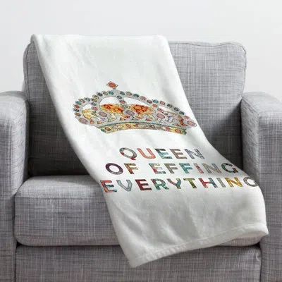 Deny Designs Her Daily Motivation Throw Blanket In White