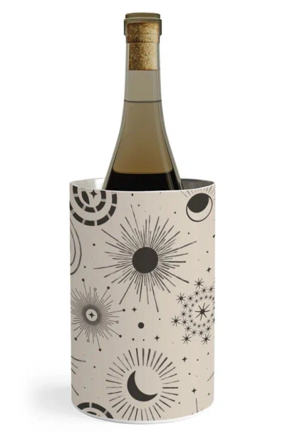 Deny Designs Holiday Moon & Sun Wine Chiller In Neutral