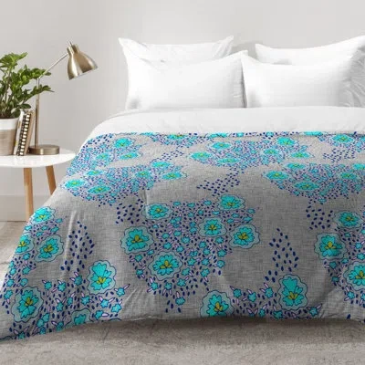 Deny Designs Holli Zollinger Boho Floral Comforter Set In Turquoise