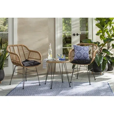 Deny Designs Holli Zollinger Denim Indoor / Outdoor Geometric Throw Pillow