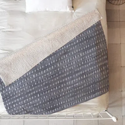 Deny Designs Holli Zollinger Denim Rain Light Blanket In Gray