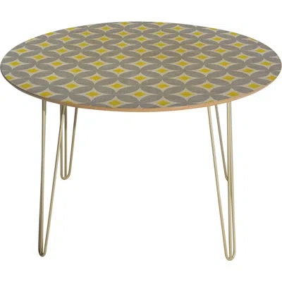 Deny Designs Holli Zollinger Diamond Circles Dining Table In Glossy