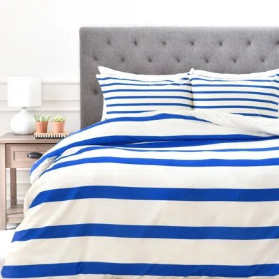 Deny Designs Holli Zollinger Duvet Cover Set In Blue,beige