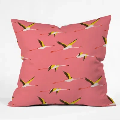 Deny Designs Holli Zollinger Flamingo Throw Pillow In Crush