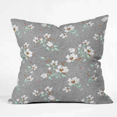 Deny Designs Holli Zollinger Floral Mint Throw Pillow