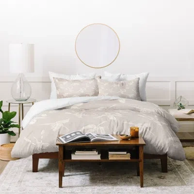 Deny Designs Holli Zollinger Holli Zollinger Orchid Linen Duvet Cover Set In Light Gray