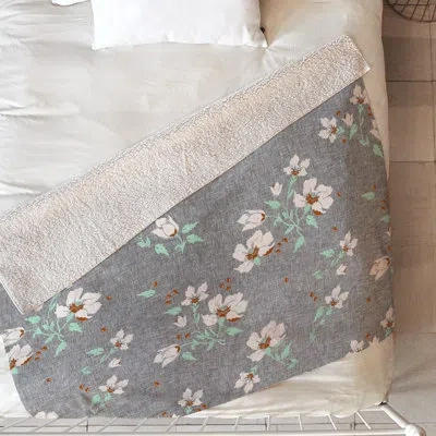 Deny Designs Holli Zollinger Linen Blanket In White;gray