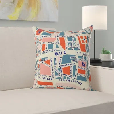 Deny Designs Holli Zollinger Paris Map Throw Pillow