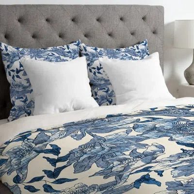 Deny Designs Holli Zollinger Single Duvet Cover In Bright Blue