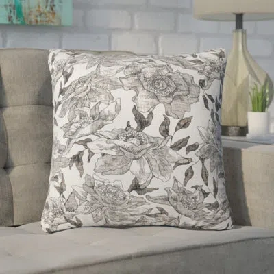 Deny Designs Holli Zollinger Summertime Natural Indoor / Outdoor Floral Throw Pillow