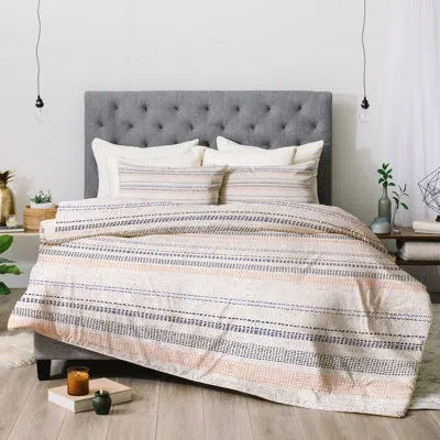 Deny Designs Holli Zollinger Zollinger French Linen Stripe Comforter Set In Gray