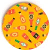 Deny Designs Hot Sauce Bottles Cutting Board In Yellow