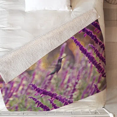 Deny Designs Hummingbird 2 Blanket In Purple