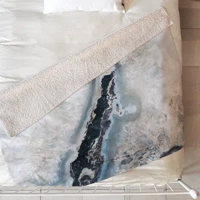 Deny Designs Ice Crystals Throw In Blue