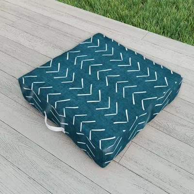 Deny Designs Indoor / Outdoor Floor Pillow In Blue