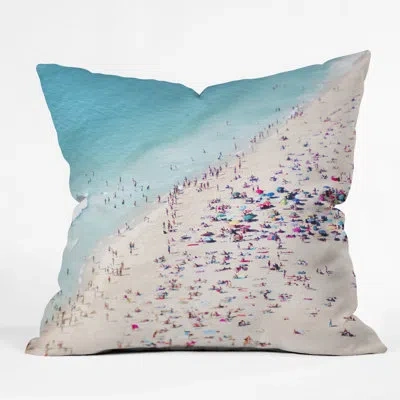 Deny Designs Ingrid Beddoes Beach Summer Fun Indoor/outdoor Throw Pillow