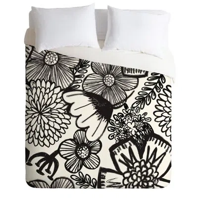 Deny Designs Into The Wildwood Duvet Cover Set In Black