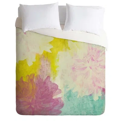Deny Designs Irena Orlov Duvet Cover In Yellow,pink