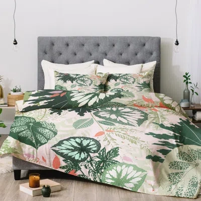 Deny Designs Iveta Abolina Alocasia Comforter Set In Green