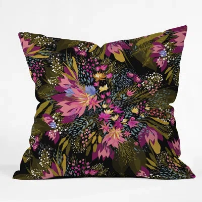 Deny Designs Iveta Abolina Bijou Indoor/outdoor Throw Pillow In Green,pink
