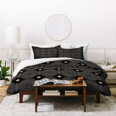 Deny Designs Iveta Abolina Dontae Dark Queen Duvet In Black