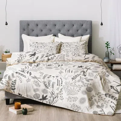 Deny Designs Iveta Abolina Goodness 3 Piece Comforter Set In Variations Of Gray