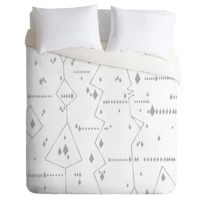 Deny Designs Iveta Abolina Morocco On My Mind Vii Single Duvet Cover In Gray,white