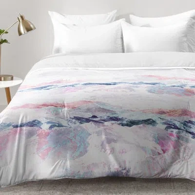 Deny Designs Iveta Abolina Painted Rockies Comforter Set In Pink,white,blue