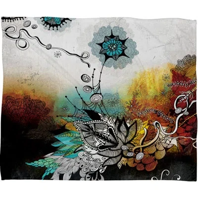 Deny Designs Iveta Abolina Throw Blanket In Blue;gray;yellow