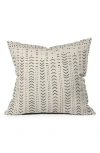 Deny Designs Iveta Mudcloth Throw Pillow In Beige