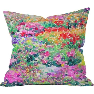 Deny Designs Jacqueline Maldonado Indoor/outdoor Throw Pillow In Blue;green;yellow;pink;purple
