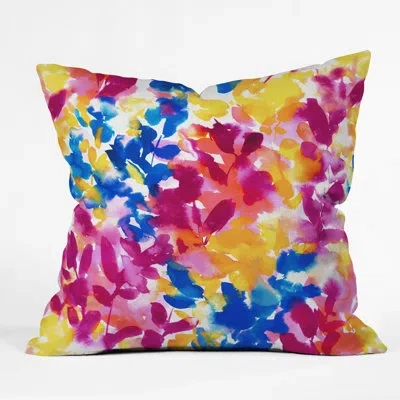 Deny Designs Jacqueline Maldonado Intuition Bold Indoor/outdoor Throw Pillow In Red,blue