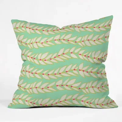 Deny Designs Jacqueline Maldonado Leaf Dot Stripe Throw Pillow