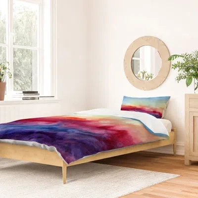Deny Designs Jacqueline Maldonado Lightweight Duvet Cover In Red,purple,blue