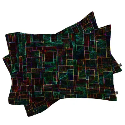 Deny Designs Jacqueline Maldonado Matrix Pillowcase In Black