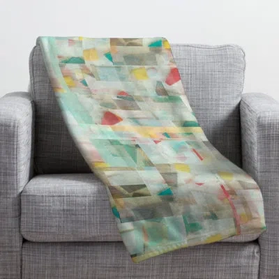 Deny Designs Jacqueline Maldonado Mosaic Throw In Green;yellow