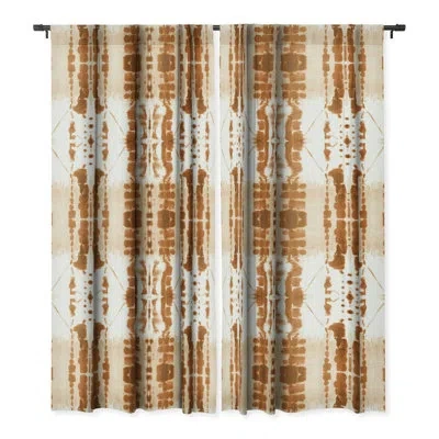Deny Designs Jacqueline Maldonado Paradigm Rust 1pc Blackout Window Curtain Panel In Brown