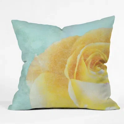 Deny Designs Jacqueline Maldonado Promise Indoor/outdoor Throw Pillow In Yellow
