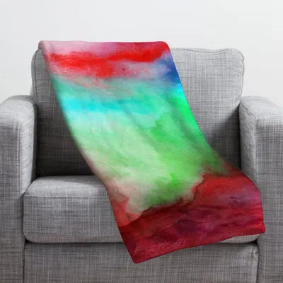 Deny Designs Jacqueline Maldonado The Red Sea Fleece Throw In Green;red