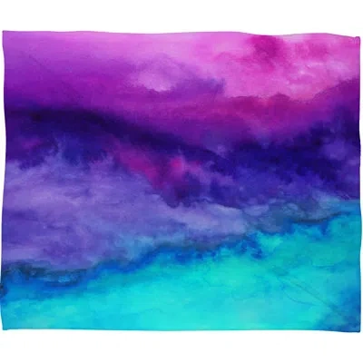 Deny Designs Jacqueline Maldonado Throw Blanket In Blue;green;purple