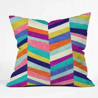 Deny Designs Jacqueline Maldonado Upward Throw Pillow In Blue;white;yellow;orange;purple