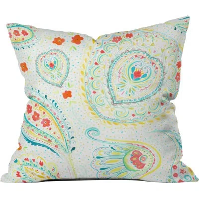 Deny Designs Jacqueline Maldonado Watercolor Paisley Outdoor Throw Pillow