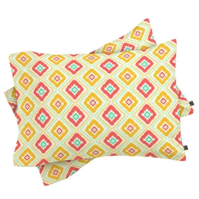 Deny Designs Jacqueline Maldonado Zig Zag Ikat Pillowcase In White