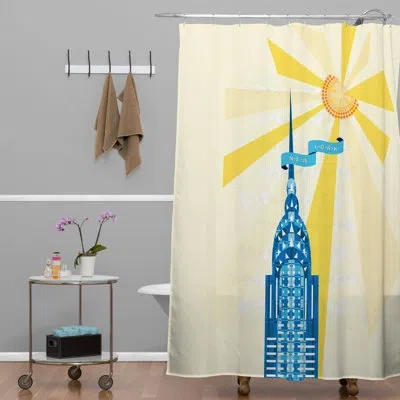 Deny Designs Jennifer Hill New York City Chrysler Building Single Shower Curtain