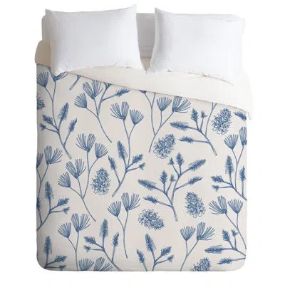 Deny Designs Joly Snow Duvet Cover Set In Blue,white