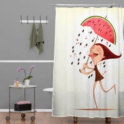 Deny Designs Jose Luis Guerrero Watermelon Single Shower Curtain