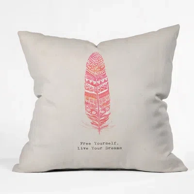 Deny Designs Kangarui Free Yourself Feather Outdoor Throw Pillow