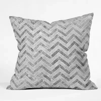 Deny Designs Kelly Haines Concrete Herringbone Throw Pillow
